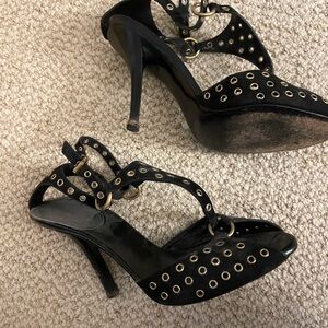 Gucci Black Strappy Stiletto Heels